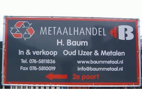 Reclamebord metaalhandel